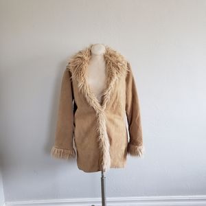 Wilson's Leather Vintage Fur Trim Jacket